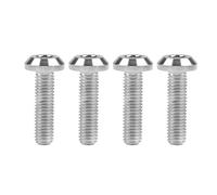 Wanyifa Cabeza de paraguas de titanio M8 15 20 25 30 35 mm Tornillo de perno para bicicleta, motocicleta, coche, paquete de 4 (M8 x 30 mm, titanio normal)