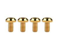 Wanyifa Cabeza de paraguas de titanio M8 15 20 25 30 35 mm Tornillo de perno para bicicleta, motocicleta, coche, paquete de 4 (M8 x 15 mm, dorado)