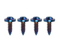 Wanyifa Titanio M4 M5 15 17 20mm Tornillos autorroscantes cabeza Torx Tornillos para motocicleta Paquete de 4 (M5 x 15 mm, azul quemado)