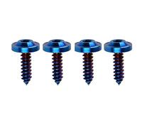 Wanyifa Titanio M4 M5 15 17 20mm Tornillos autorroscantes cabeza Torx Tornillos para motocicleta Paquete de 4 (M5 x 17 mm, azul quemado)