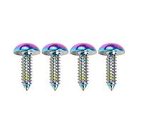 Wanyifa Titanio M4 M5 15 17 20mm Tornillos autorroscantes cabeza Torx Tornillos para motocicleta Paquete de 4 (cabeza de botón de bola M5 x 17 mm, Ranibow)