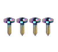 Wanyifa Titanio M4 M5 15 17 20mm Tornillos autorroscantes cabeza Torx Tornillos para motocicleta Paquete de 4 (M4 x 15 mm, Ranibow)