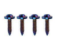 Wanyifa Titanio M4 M5 15 17 20mm Tornillos autorroscantes cabeza Torx Tornillos para motocicleta Paquete de 4 (M5 x 20 mm, azul quemado)
