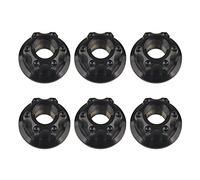 Wanyifa Titanio M6 M8 M10 M12 M14 Tuerca de perno de brida para bicicleta, motocicleta y eje trasero, accesorios de modificación de coche, paquete de 6 unidades (M6 paso 1.0 mm, negro)