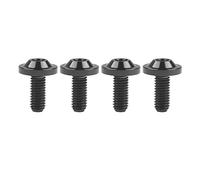 Wanyifa Titanio Ti M5x10 12 15 20 25 30 35mm Botón Torx Tornillo de cabeza para bicicleta motocicleta (M5x12mm, Negro)