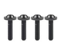 Wanyifa Titanio Ti M5x10 12 15 20 25 30 35mm Botón Torx Tornillo de cabeza para bicicleta motocicleta (M5x20mm, Negro)