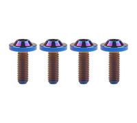 Wanyifa Titanio Ti M5x10 12 15 20 25 30 35mm Botón Torx Tornillo de cabeza para bicicleta motocicleta (M5x15mm, azul quemado)