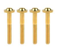 Wanyifa Titanio Ti M5x10 12 15 20 25 30 35mm Botón Torx Tornillo de cabeza para bicicleta motocicleta (M5x35mm, Oro)
