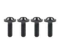 Wanyifa Titanio Ti M5x10 12 15 20 25 30 35mm Botón Torx Tornillo de cabeza para bicicleta motocicleta (M5x15mm, Negro)