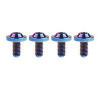 Wanyifa Titanio Ti M5x10 12 15 20 25 30 35mm Botón Torx Tornillo de cabeza para bicicleta motocicleta (M5x10mm, azul quemado)