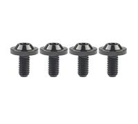 Wanyifa Titanio Ti M5x10 12 15 20 25 30 35mm Botón Torx Tornillo de cabeza para bicicleta motocicleta (M5x10mm, Negro)