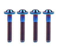 Wanyifa Titanio Ti M5x10 12 15 20 25 30 35mm Botón Torx Tornillo de cabeza para bicicleta motocicleta (M5x35mm, Azul quemado)