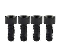 Wanyifa Titanium Ti M8 x15 20 25 30 35 40 45 50 60 m 1,25 mm Pasos hexagonales de cabeza hexagonal, 4 unidades (cabeza cuadrada M8 x 20 mm, negro)