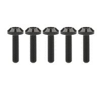 Wanyifa Tornillo de perno de titanio M6 x12 15 20 25 30 35mm para bicicleta motocicleta freno disco perno paquete de 5 (M6x25mm, negro)