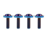 Wanyifa Tornillos Torx T30 de titanio M6 10 15 20 25 mm para bicicleta, motocicleta, coche, paquete de 4 (M6 x 20 mm, color azul brunt)