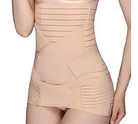 WANYIG Faja Postparto Reductora 3 en 1 Cinturón cómoda de Vientre/Cintura/Pelvis para Mujer y Maternidad Transpirable Elástica (Albaricoque, L)