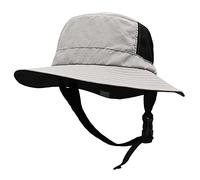 WANYIG Sombrero para el Sol UPF50+ Plegable con 6cm Aleros Anchos Gorro de Surf Jungla Senderismo Pesca Pescador Impermeable Transpirable 56-60CM(04 Gris Claro)