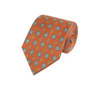 WANYING Corbata vintage retro para hombre de 9 cm de ancho, corbata de 9 cm de ancho, elegante corbata colorida a la moda, estampado marrón naranja con patrón tradicional