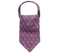 WANYING Hombres Retro Ascot Corbatas Jacquard Tejido Bufanda de Corbatas Clásico Retro Chic para Caballero - C03 Relativamente fino - Floral rojo & azul