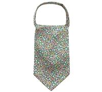 WANYING Hombres Retro Ascot Corbatas Jacquard Tejido Bufanda de Corbatas Clásico Retro Chic para Caballero - C01 Relatively Thin - Floral Azul & Rosa