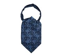 WANYING Hombres Retro Ascot Corbatas Jacquard Tejido Corbatas Bufanda Elegante para Caballero - Paisley azul