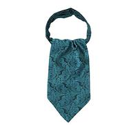 WANYING Hombres Retro Ascot Corbatas Jacquard Tejido Corbatas Bufanda Elegante para Caballero - Paisley azul