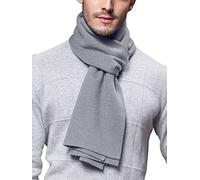 WANYING Invierno Otoño Hombre Bufanda de Punto 6% de Lana Súper Suave Casual de Negocios - 180 * 30 cm Gris claro