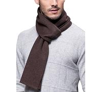 WANYING Invierno Otoño Hombre Bufanda de Punto 6% de Lana Súper Suave Casual de Negocios - 180 * 30 cm Marrón oscuro