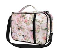 Wanyint Funda para Biblia con estampado floral rosa de colibrí para mujeres, niños y niñas, con correas ajustables, funda de transporte, protector de las Escrituras, bolsa de la Biblia al aire libre,