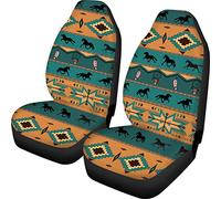 Wanyint Fundas universales para asientos delanteros de coche con diseño de caballo tribal azteca con estampado de atrapasueños para coche, SUV, sedán, camión