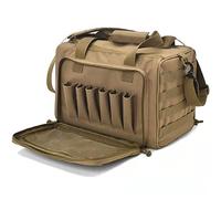 WAOBE Bolsa de Rango de Pistola táctica Bolsa de Lona de Tiro con Pistola Bolsa de Accesorios de Equipo de munición para Revista de Pistolas para Deportes de Campo de Tiro de Caza/Tan