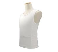 WAOBE Chaleco Ejecutivo Discreto Chaleco antibalas Nivel IIIA - Oculto Oculto en el Interior Use una Camiseta Suave antibalas para protección de Seguridad Personal/White/XL