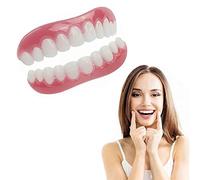 WAOBE Instant Smile Comfort - Dientes cosméticos de Chapa para mandíbula Superior e Inferior Sombra Natural y Ajuste cómodo para Hombres y Mujeres
