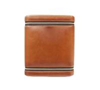WAOCEO Caja de cigarros Funda for Puros de Cuero portátil, Humidor con Soporte for 6 Tubos, Mini Caja Humidor, Accesorios for Puros de Viaje con Caja de Regalo Humidor de cigarros