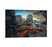 WAONZZAI Póster de la famosa pintura de Max Ernst La tentación de San Antonio, decoración del hogar, lienzo impreso, marco; 20 x 30 cm