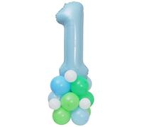 WAOUH Hole in One - Kit de guirnalda de globos de cumpleaños de golf, globos de números de aluminio con mini globos de látex, decoración de fiesta (golf verde)