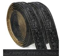 WAPANE Molduras de Pared Autoadhesivas con Relieve - Cenefas Adhesivas Decorativas de Espuma para Cocina y Baño, Cenefa Adhesiva Clásica para Azulejos y Espejos, Negro