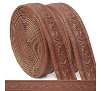 WAPANE Molduras de Pared Autoadhesivas con Relieve - Cenefas Adhesivas Decorativas de Espuma para Cocina y Baño, Cenefa Adhesiva Clásica para Azulejos y Espejos, Marrón