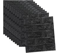 WAPANE Papel pintado 3D para despegar y pegar ladrillos, paneles de pared 3D autoadhesivos, papel pintado extraíble impermeable de espuma de polietileno pintable, para dormitorio, sala de estar, cocina, TV pared y decoración del hogar (paquete de 20)