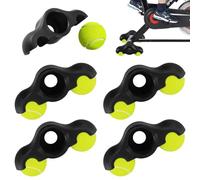 Wapasezyar 4 piezas Rocker Plate Feet, Indoor Cycling Snap Rocker, entrenador de bicicleta portátil, pies de pelota de tenis para entrenamiento Wahoo Kickr Core 2, con 8 pelotas de tenis