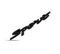 WAPEXI 1Pieza Sport Emblema Badge para VW Sharan (7M9 Bj.2000-2010) Metal Coche Maletero Trasero Portón Guardabarros Pegatina Logo Letras Styling Accesorio,Black