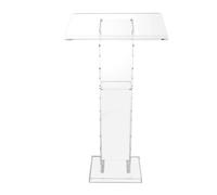 WAPHOERTE Atril de acrílico transparente con plataforma de lectura gruesa y ancha, para escuelas, iglesias, bodas y conferencias de prensa, 60 x 40 x 110 cm