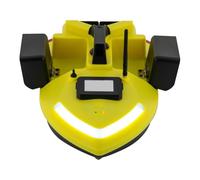 WAPHOERTE Barco de cebo con alcance de control remoto de 500 m, batería de 12000 mAh y GPS, equipado con 3 cajas de cebo y soporta 40 puntos de posición