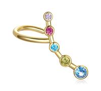 WaQiH 1 Pieza Colorido circonio múltiple Oreja Aguja-relámpago Pendiente para Mujer Oreja joyería