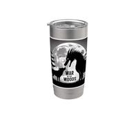 War In The Woods Wolf Boop El dragón que respira fuego en su totalidad Vaso térmico de acero inoxidable de doble pared