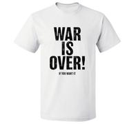 War Is Over - Camiseta con eslogan de la música británica, camisa gráfica de estilo retro de protesta con mensaje audaz "War Is Over" para disfraces, conciertos, festivales, fiestas retro, conciertos