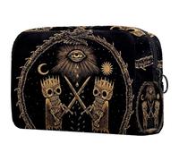 War of Skeleton Kings - Neceser de viaje para mujer, bolsa organizadora de maquillaje grande con cremallera, multicolor, 18.5x7.5x13cm/7.3x3x5.1in, Neceser