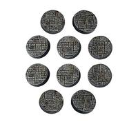 War World Gaming Fantasy Village - Peanas Redondas de Adoquines x 10 (25mm) - 28mm Wargaming Diorama Miniaturas Batalla Medieval Edad Media Maqueta Wargame