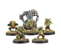 War World Gaming Goblin Gang con Trol - Escala 28mm Fantasía Miniaturas Minis Troll Criatura Edad Media Coleccionismo Figuras Wargame Medieval Maqueta Wargaming Goblins