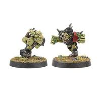 War World Gaming Gutrot Greenskins - Set de 2 Blitzers - 28mm, Miniaturas, Fantasía, Futbol, Blood Bowl, Goblin, Criatura Fantastica, Figura Coleccionismo